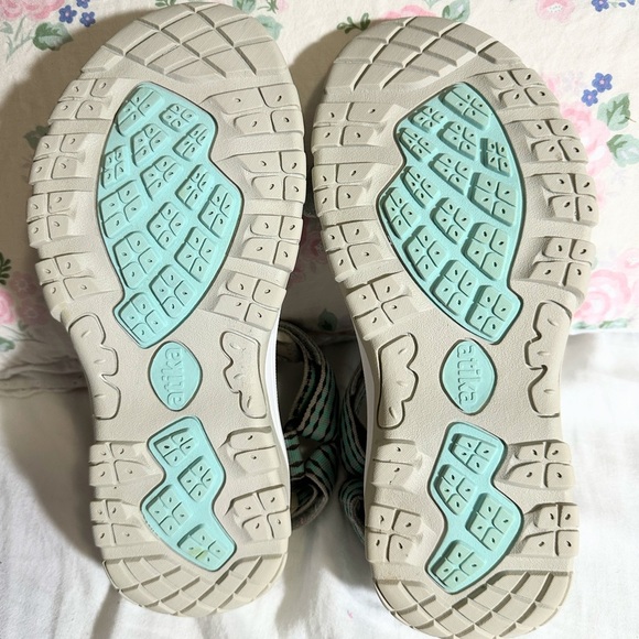 Atika Sandals - Gray and Teal Stripes hiking sandals for women size 7 - Picture 11 of 15